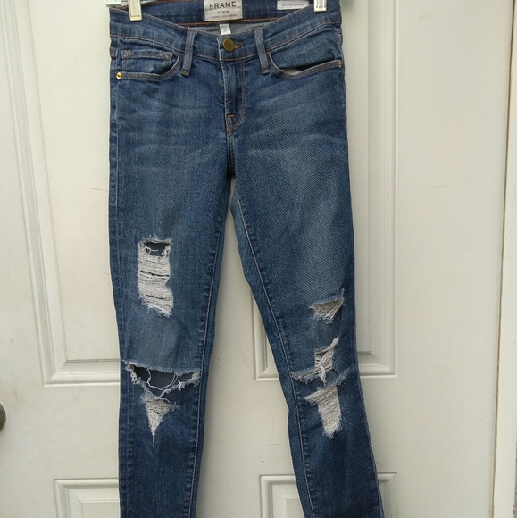 FRAME  Le Skinny De Jeanne Raw Hem - Picture 3 of 4